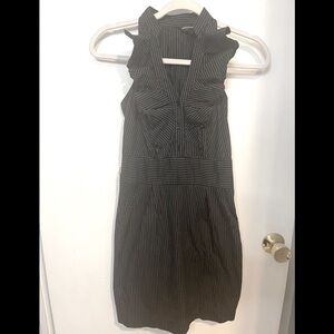 Express Design Studio Ruffle Front Button Shirt Dress